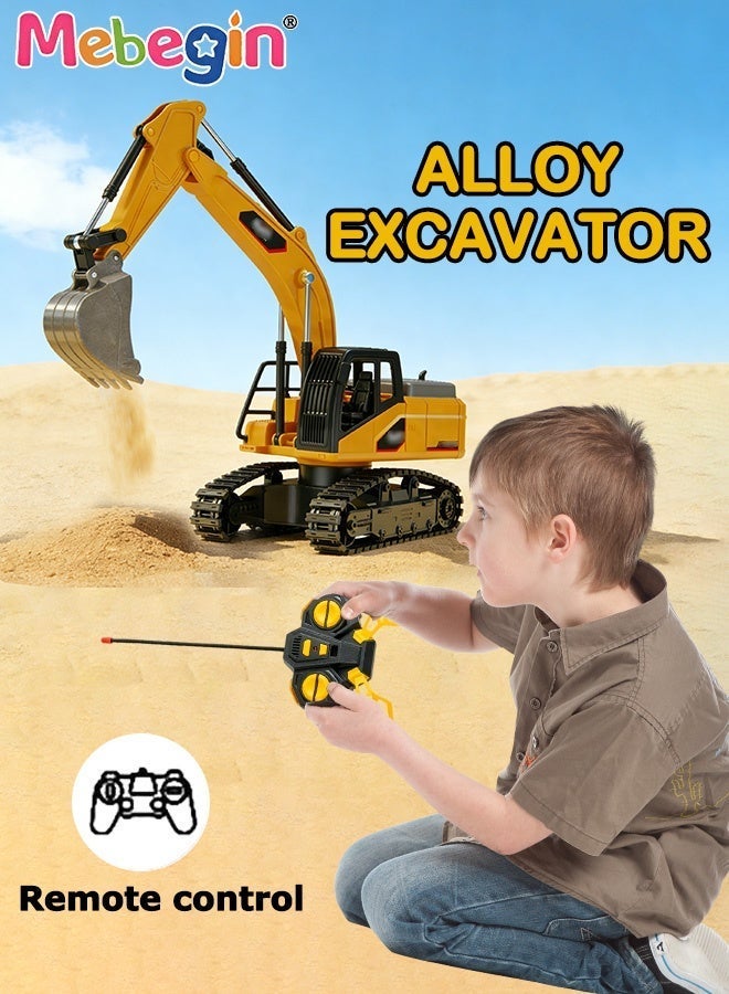 MEBEGIN Remote-controlled Excavator Toy Set, Multifunctional Excavator Toy with Sounds and Lights, Creative Construction Toys with 360° Rotation, Fun RC Car Toy Set, Ideal Gift for Boys Aged 8+ - Image 3